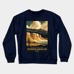 Yellowstone National Park Vintage Travel Poster Crewneck Sweatshirt